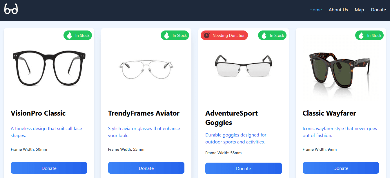 Glasses Donation Platform